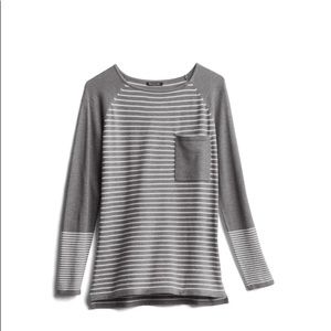 White Striped Sweater